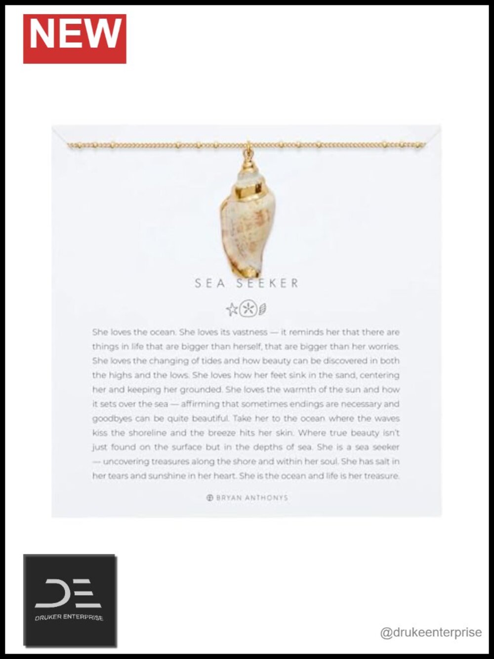 14k Gold Plated Shell Pendant Necklace Dainty Minimalist Inspirational